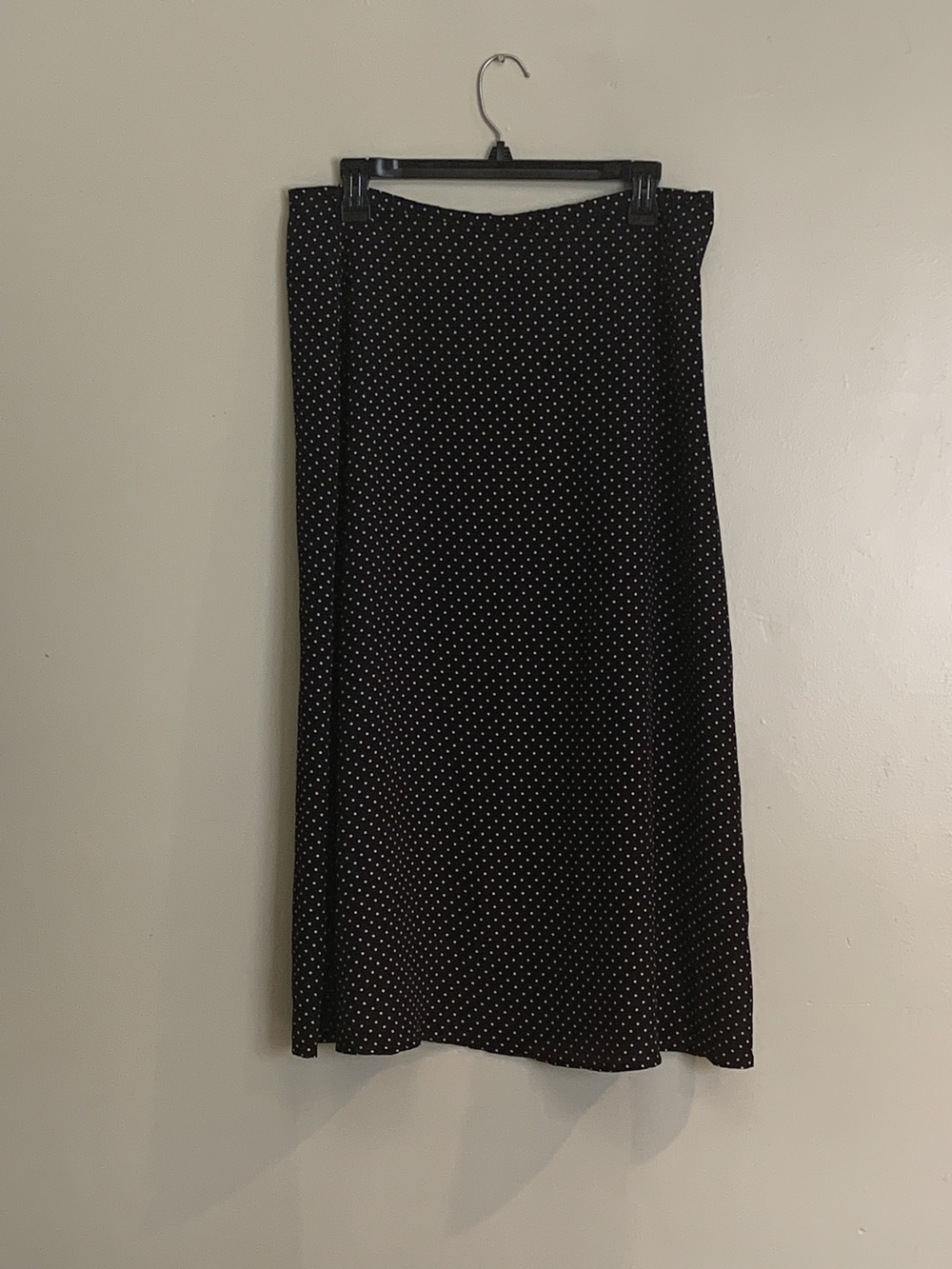 Hillard & Hanson Women's Black Polka Dot Skirt